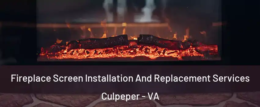  Fireplace Screen Installation And Replacement Services Culpeper - VA